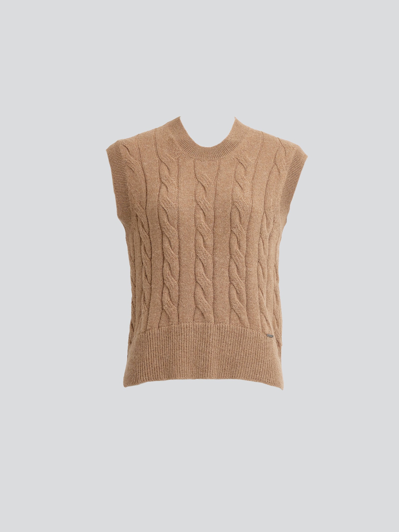 Yessica Baby Alpaca Vest Camel Color