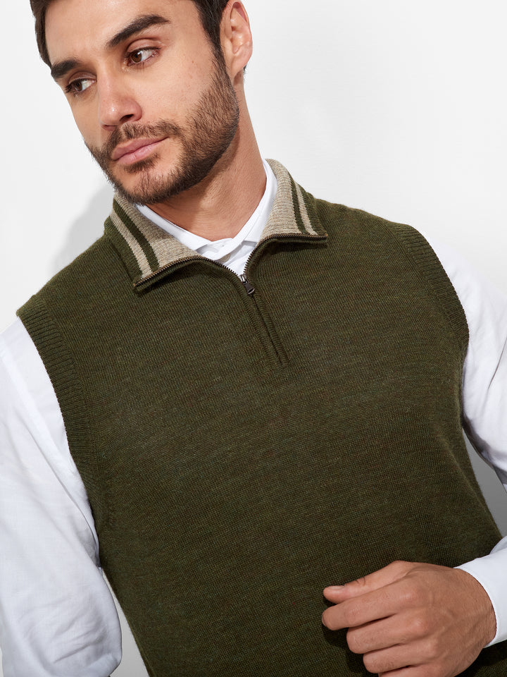 Chaleco Zenith De Baby Alpaca Color Verde