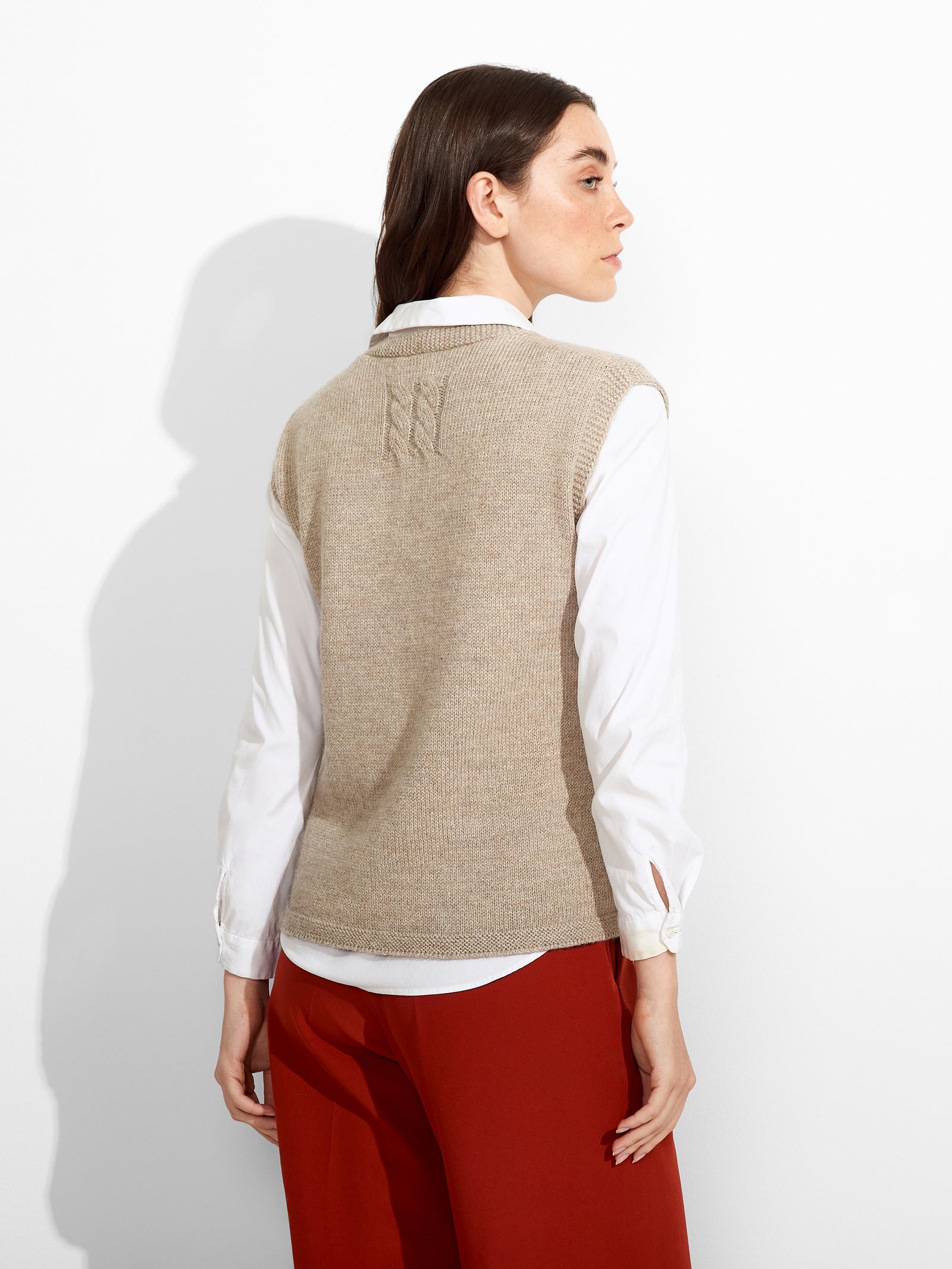 Chaleco Zafiro De Baby Alpaca Color Beige