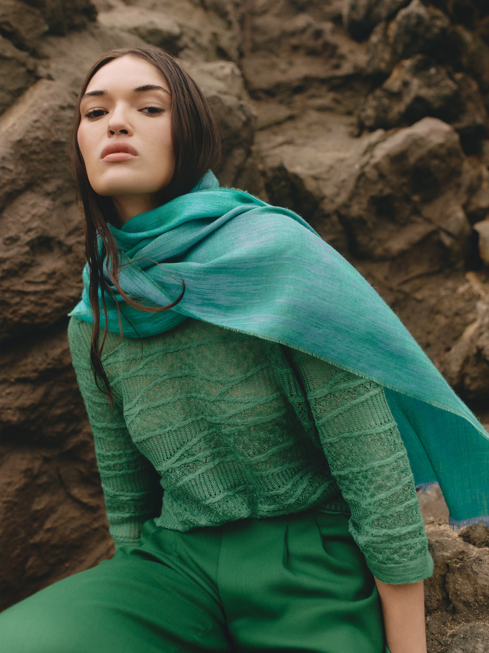 Estola Zankov De Baby Alpaca Color Verde