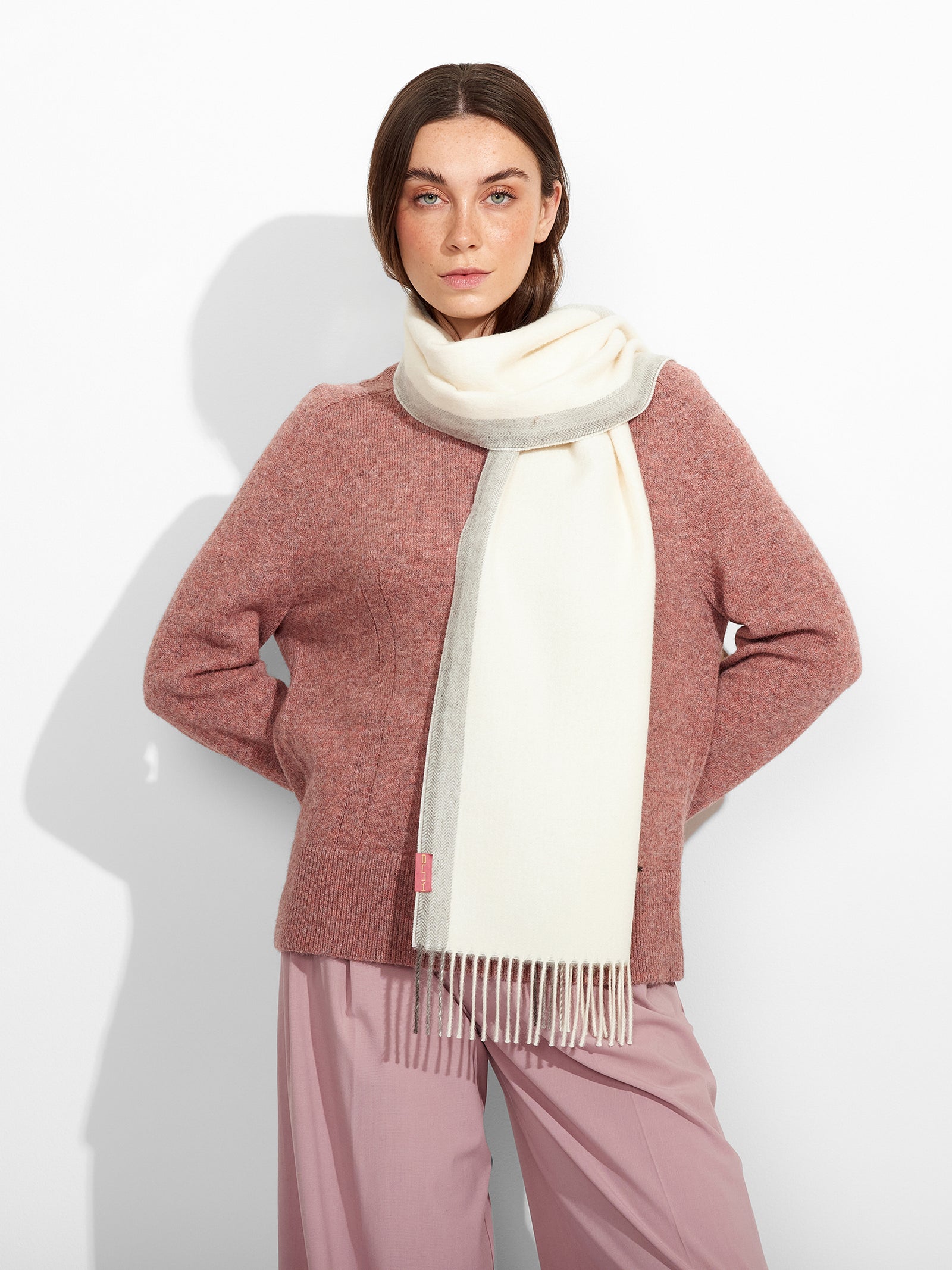 Ravenna Baby Alpaca Ecru Scarf