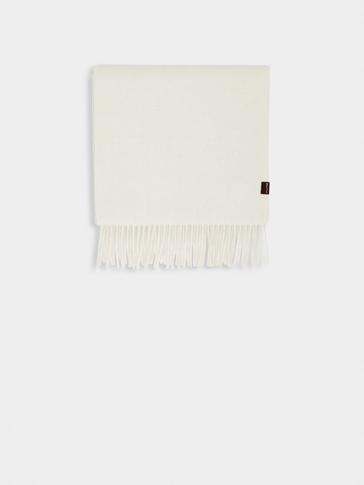 Royal Alpaca White Scarf