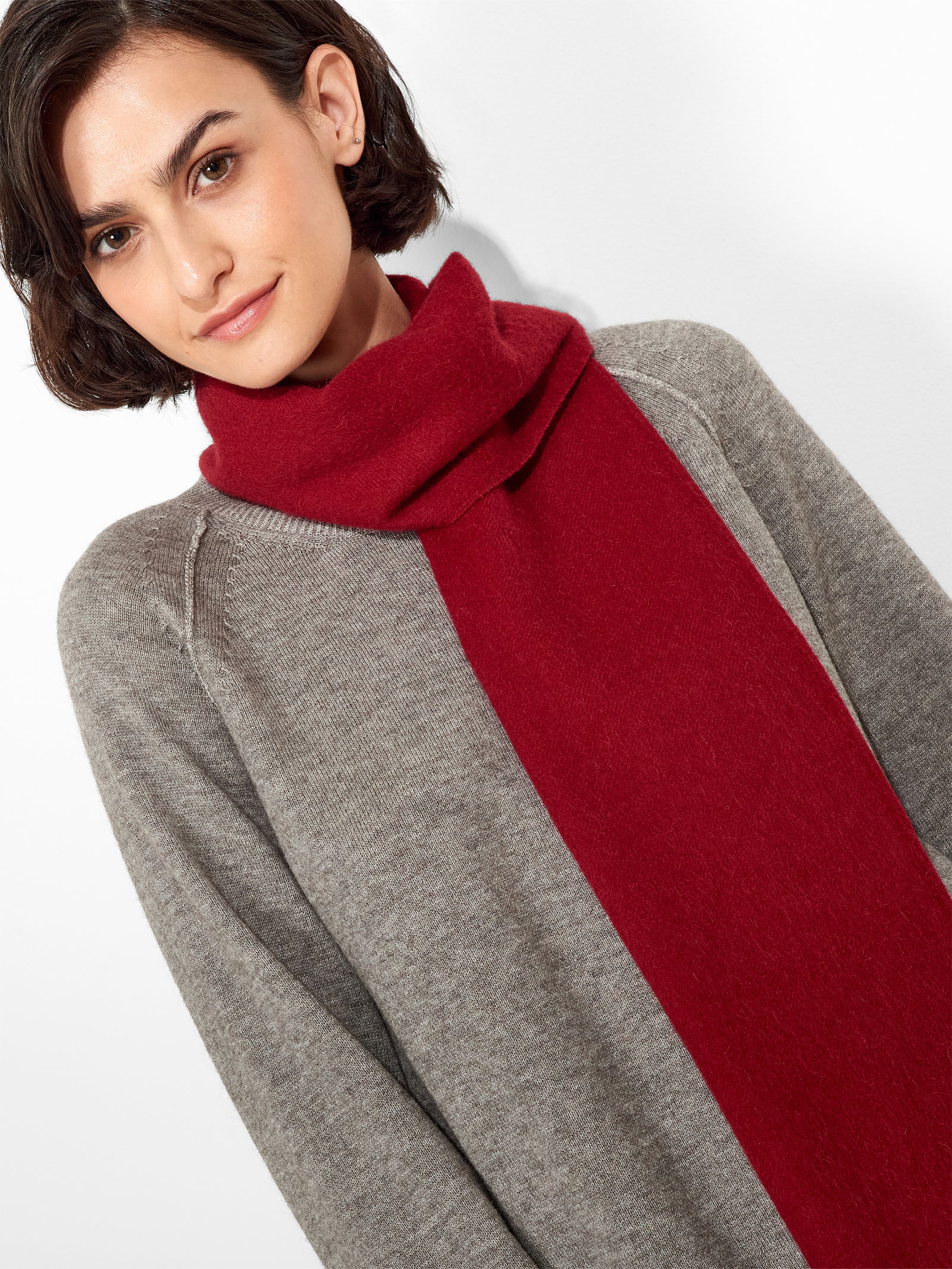 Scarf Jamas De Royal Alpaca Cherry Color