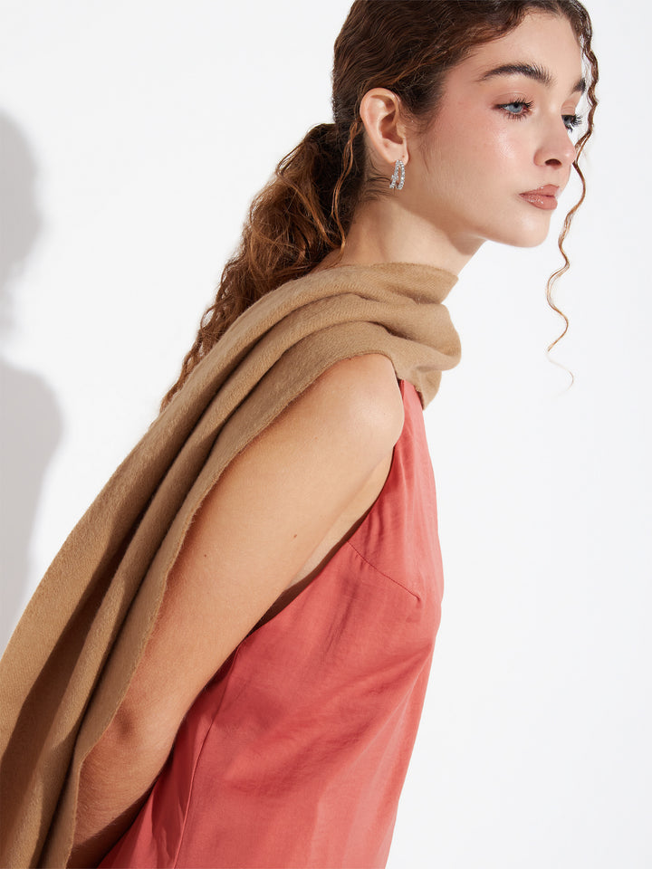 Jamas De Royal Alpaca Brown Color Scarf