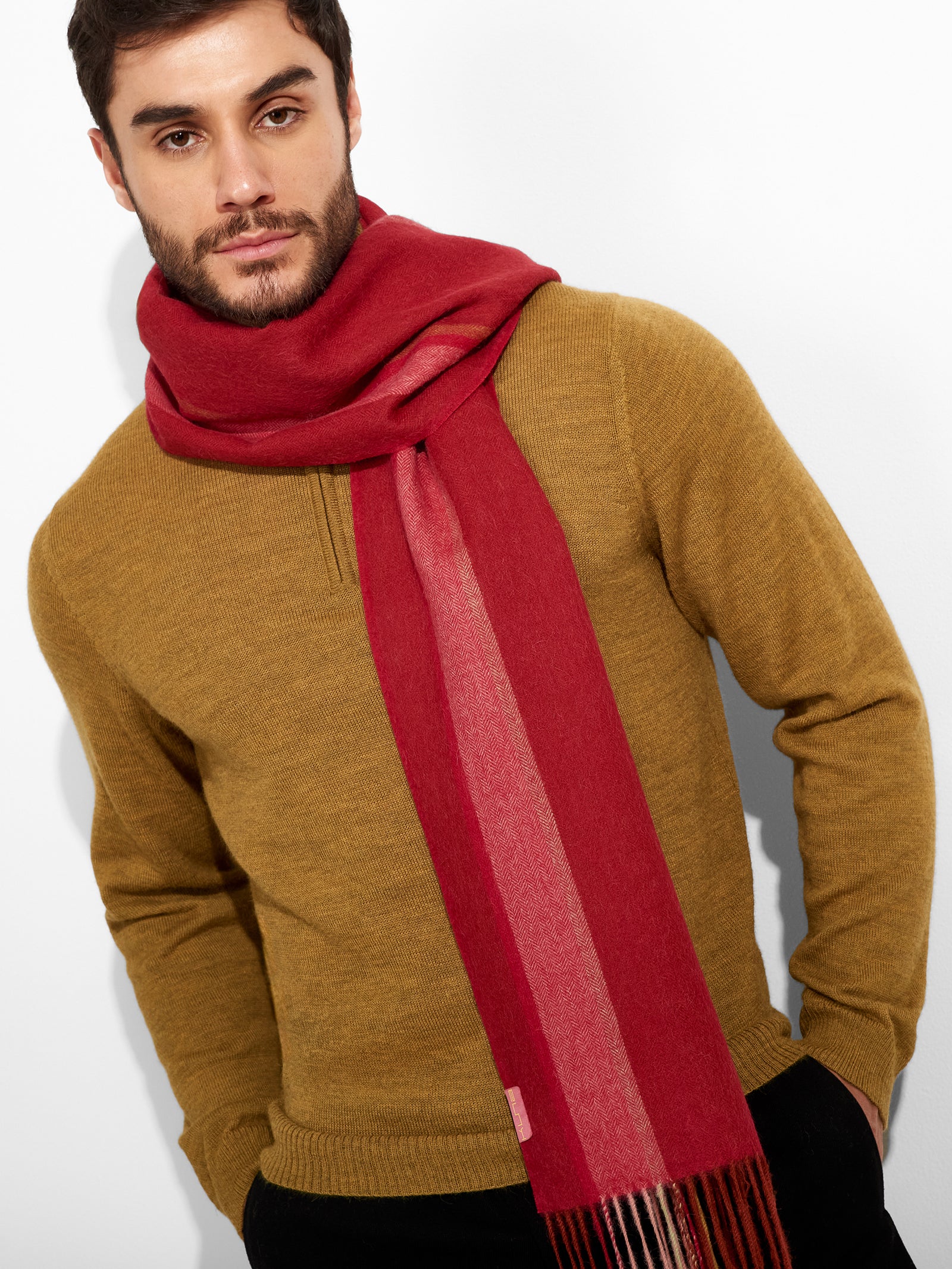 Red Parsley Baby Alpaca Scarf
