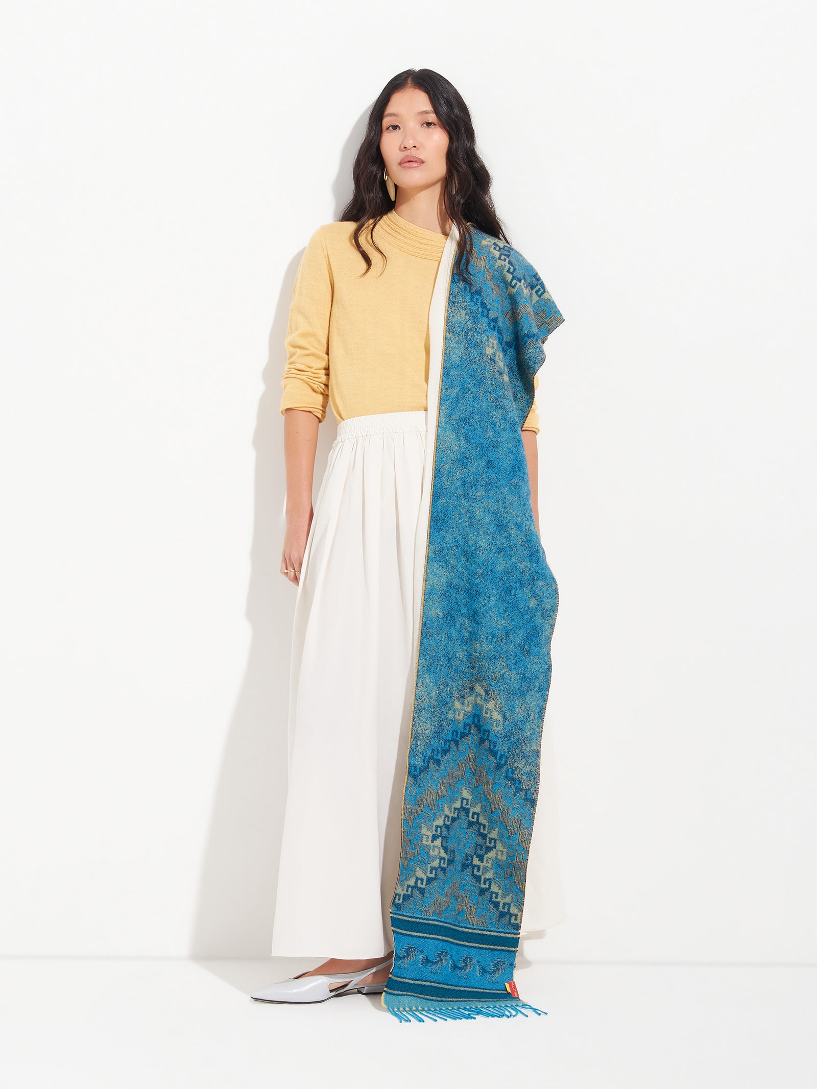 Chalina Chancay - 37 De Baby Alpaca Color Azul