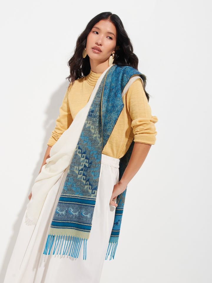 Chalina Chancay - 37 De Baby Alpaca Color Azul