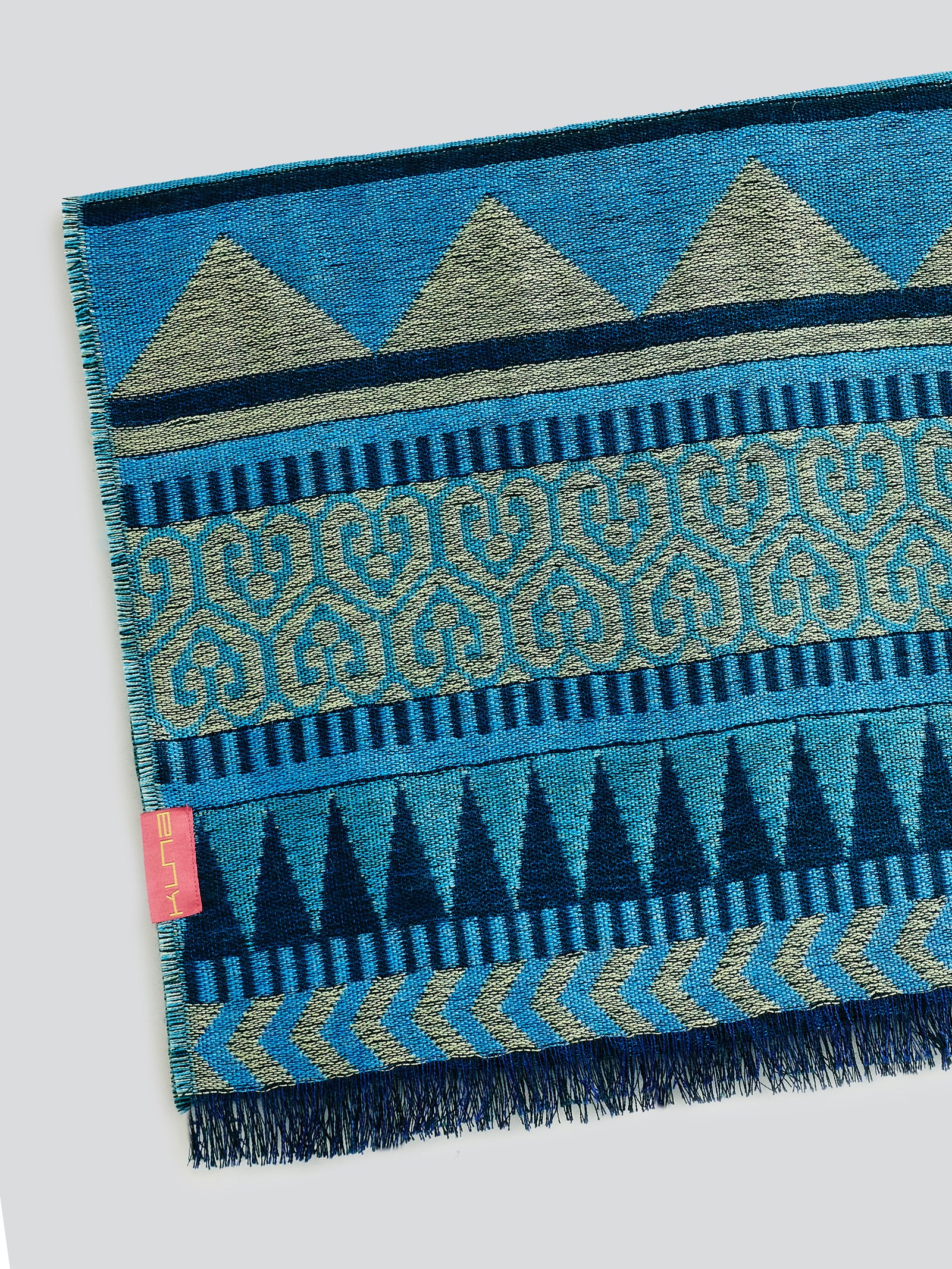 Blue Baby Alpaca Yaranga Scarf