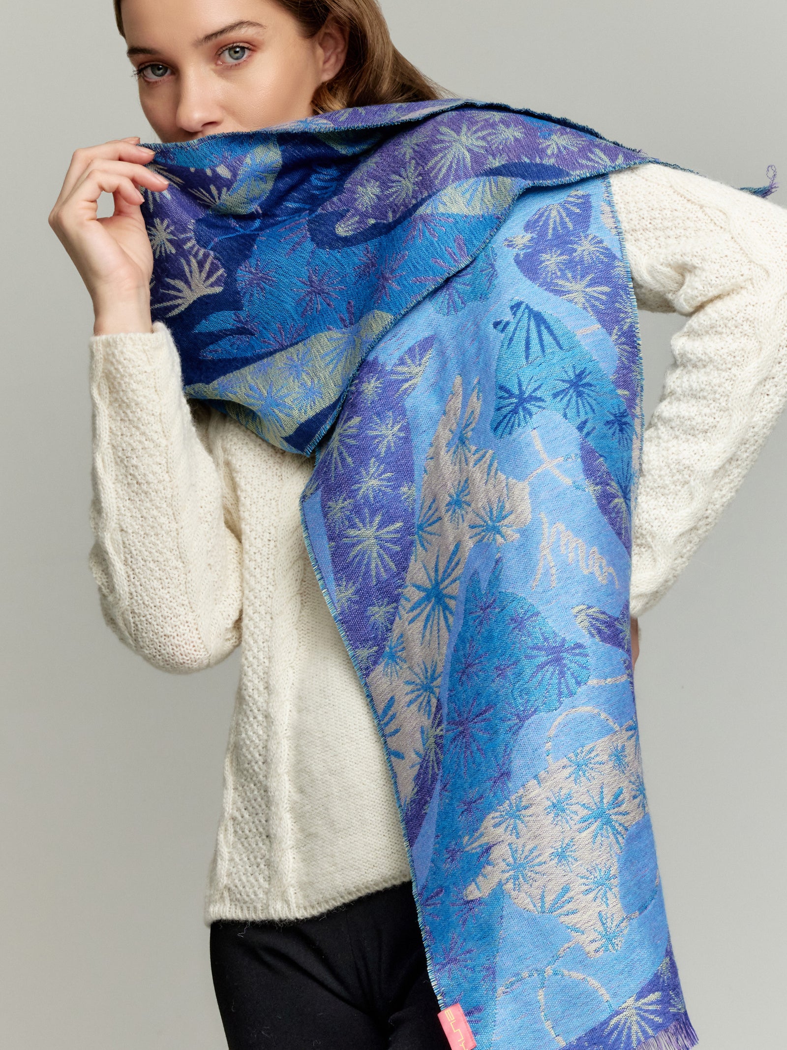 Chalina Yasu De Baby Alpaca Color Azul