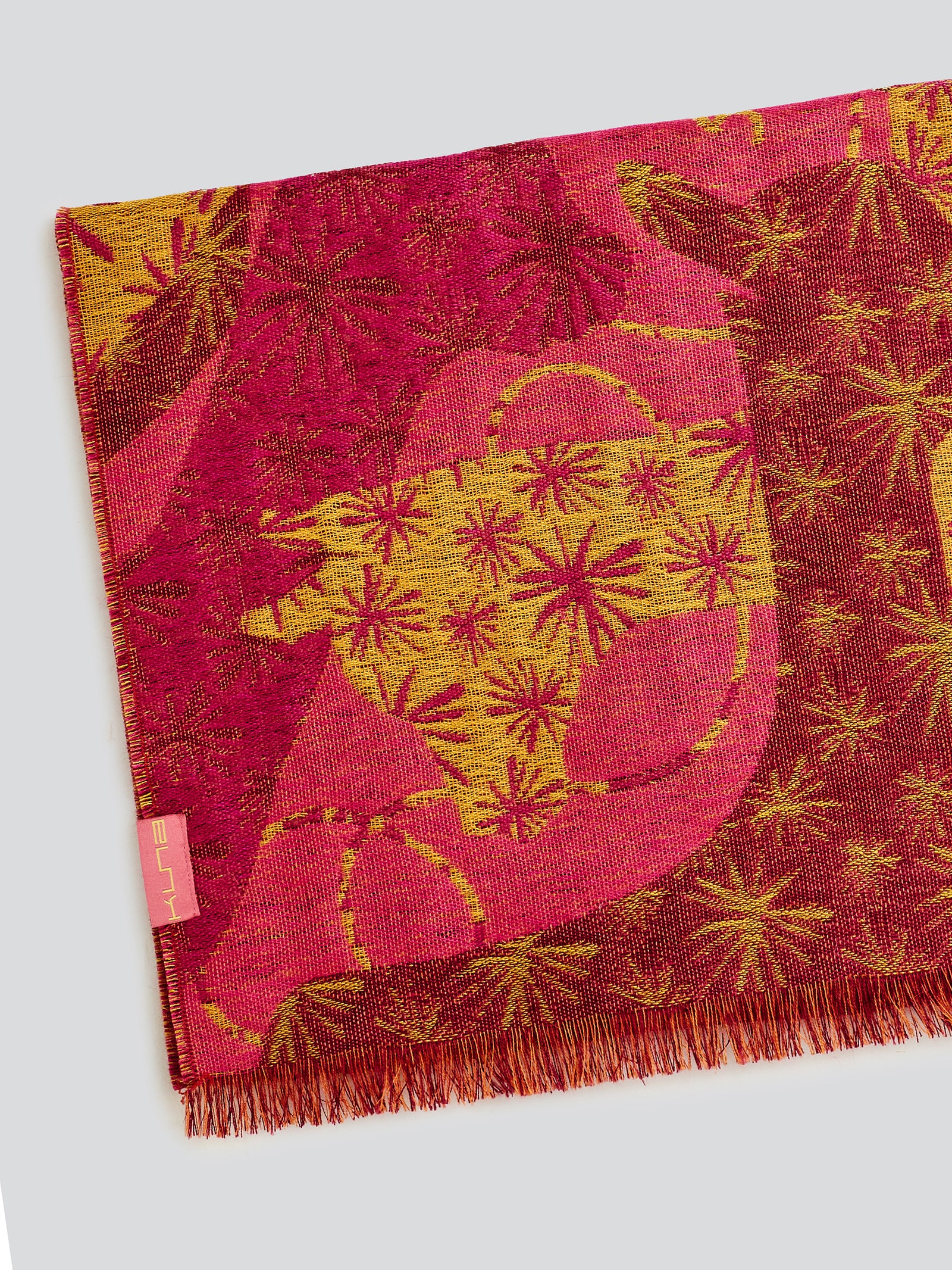 Baby Alpaca Yasu Scarf in Cherry Color