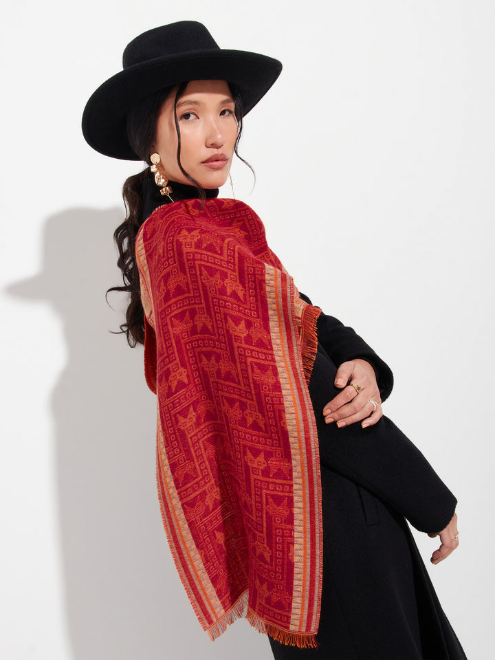 Chalina Chancay - 39 De Baby Alpaca Color Rojo