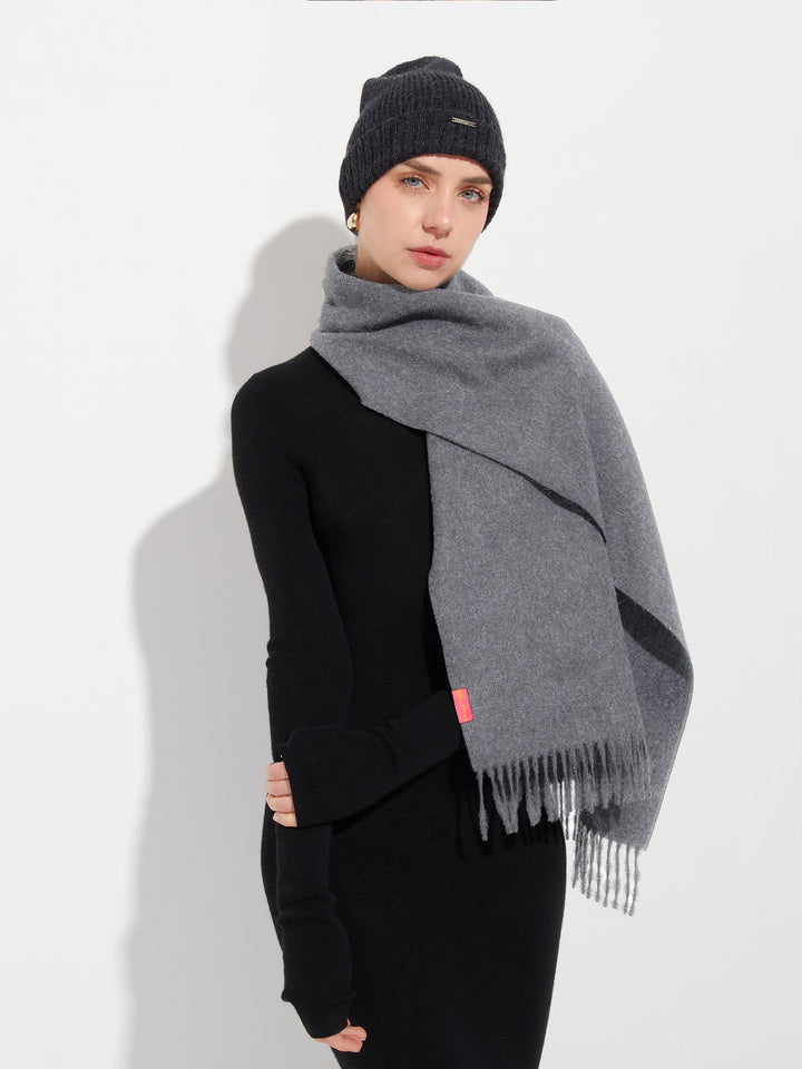 Adrian Baby Alpaca Scarf in Grey