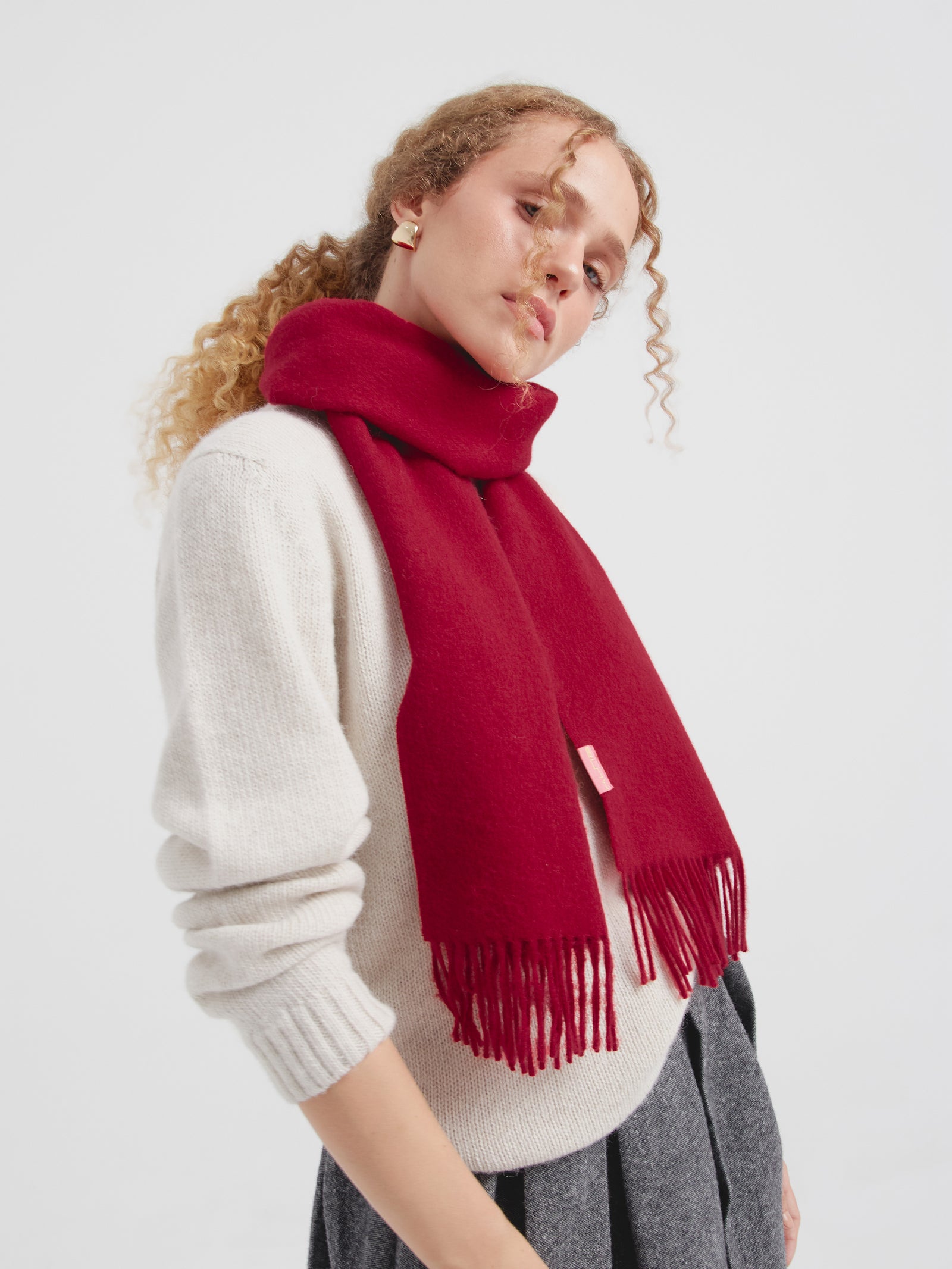 Chalina Adrian De Baby Alpaca Color Rojo