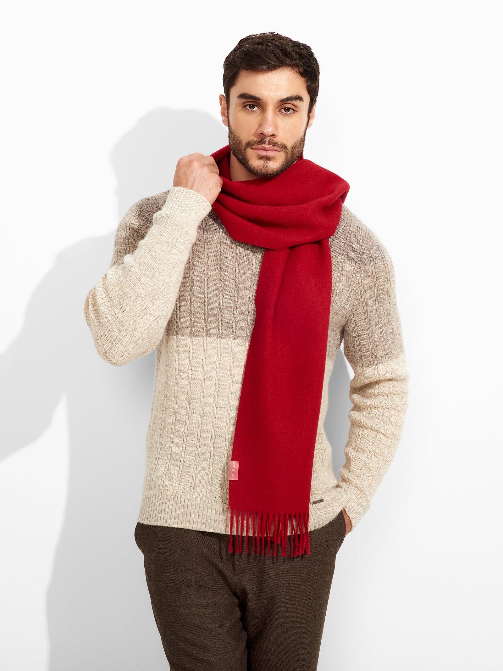 Chalina Adrian De Baby Alpaca Color Rojo