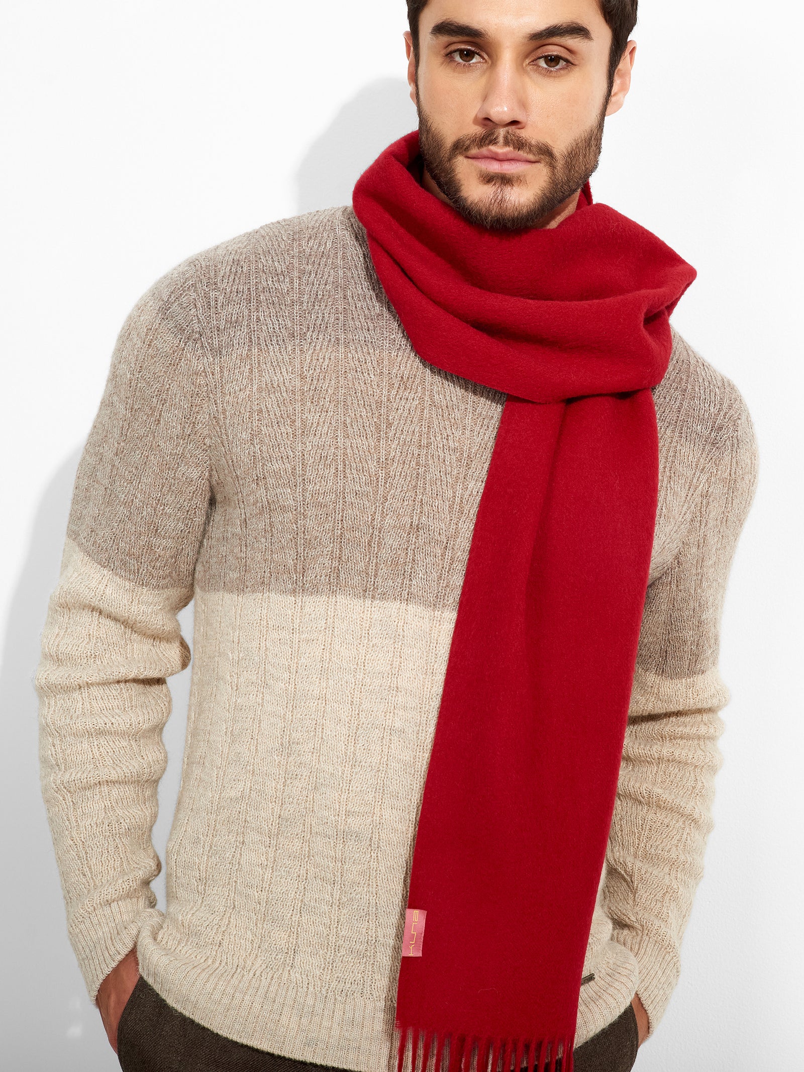 Chalina Adrian De Baby Alpaca Color Rojo