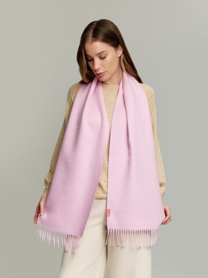 Adrian De Baby Alpaca Pink Scarf