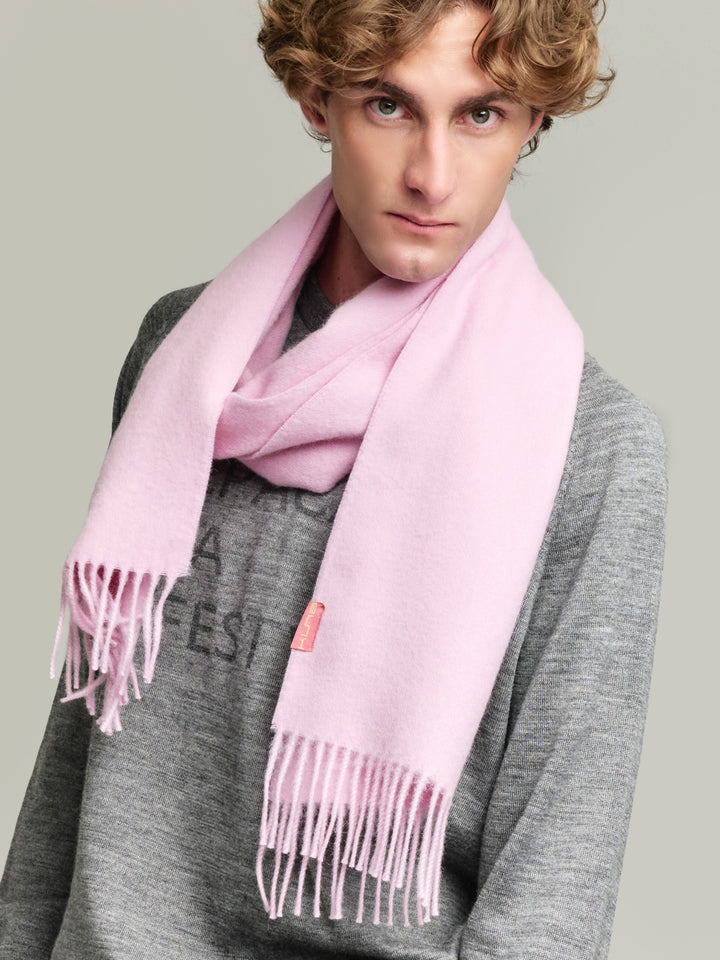 Adrian De Baby Alpaca Pink Scarf
