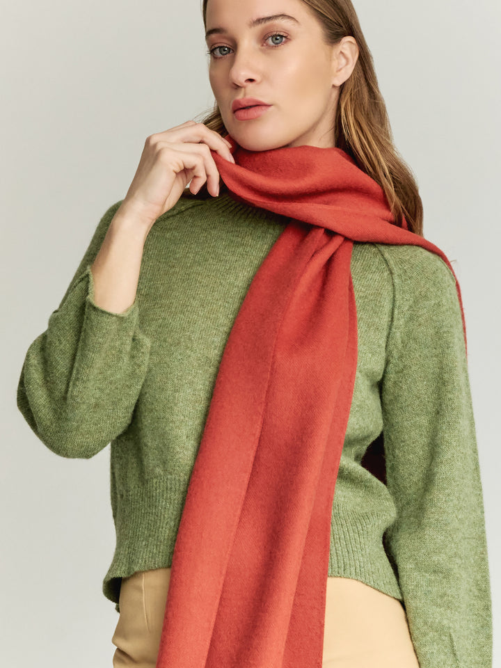 Adrian De Baby Alpaca Orange Scarf