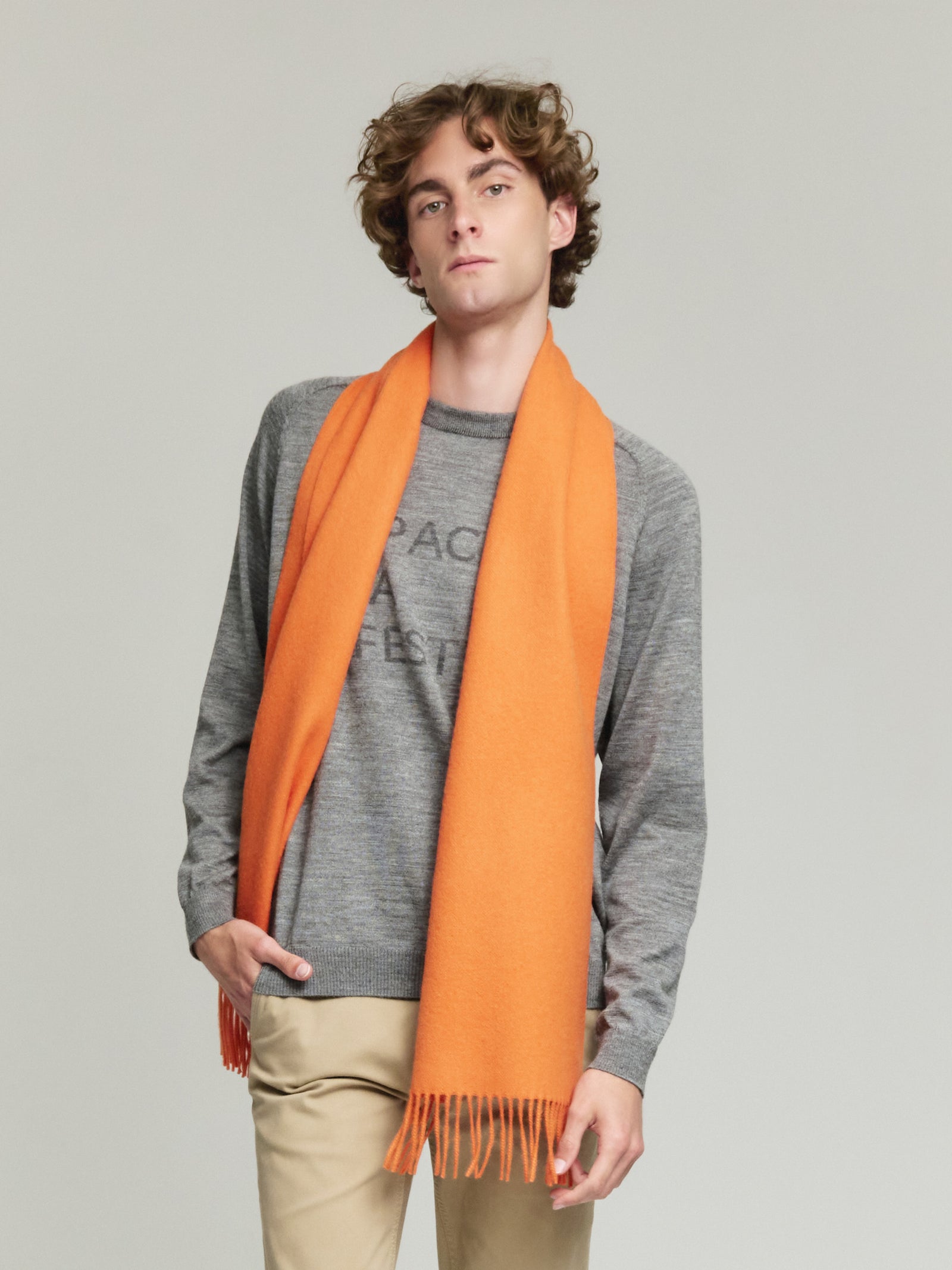 Chalina Adrian De Baby Alpaca Color Naranja