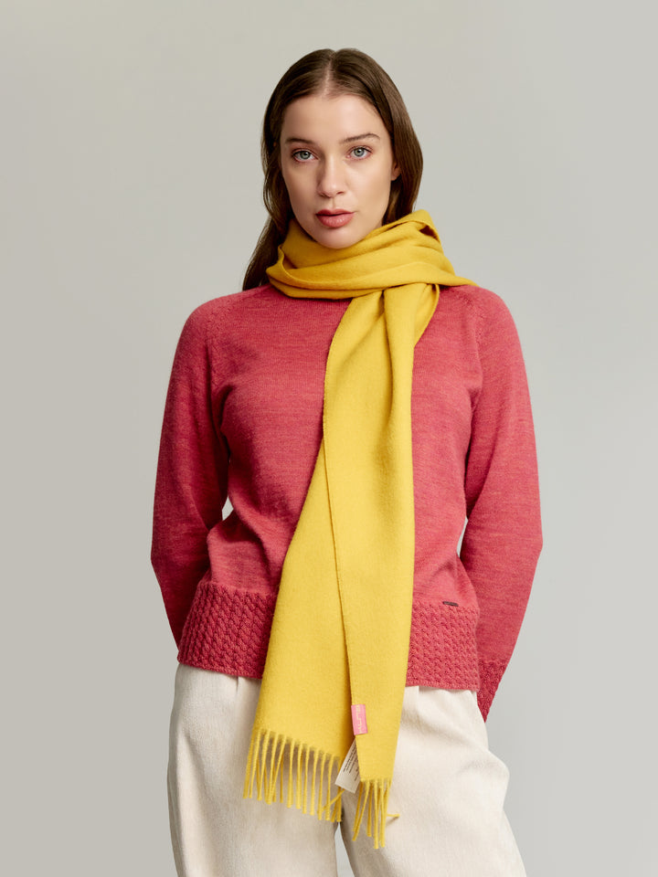 Adrian De Baby Alpaca Yellow Scarf