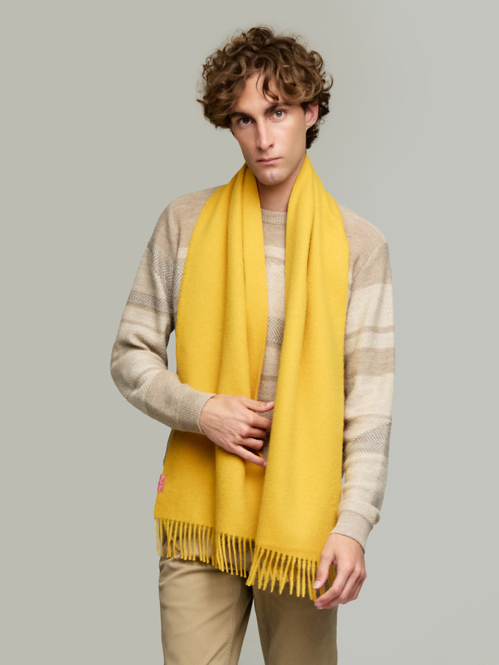 Adrian De Baby Alpaca Yellow Scarf