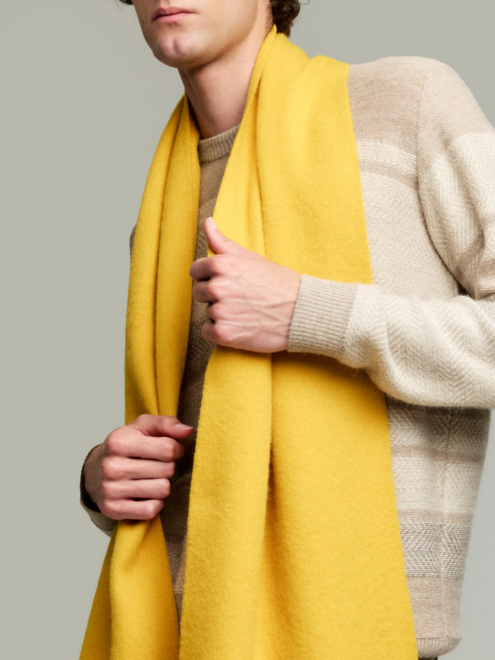 Adrian De Baby Alpaca Yellow Scarf
