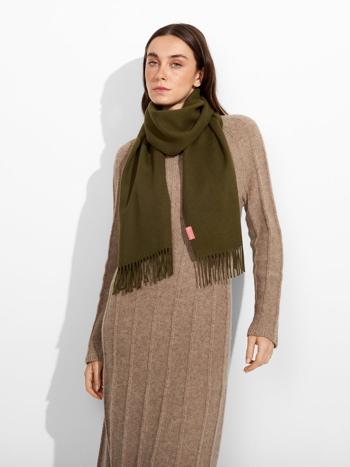 Adrian Scarf Made of Baby Alpaca in Green