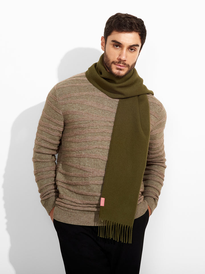 Adrian Scarf Made of Baby Alpaca in Green
