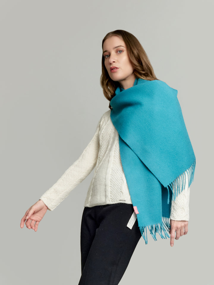 Adrian De Baby Turquoise Alpaca Scarf