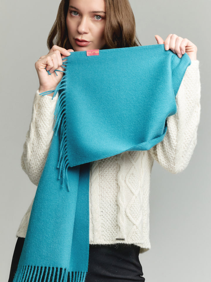 Adrian De Baby Turquoise Alpaca Scarf