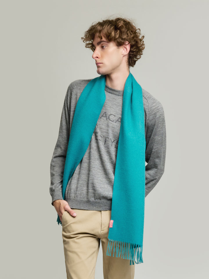 Adrian De Baby Turquoise Alpaca Scarf