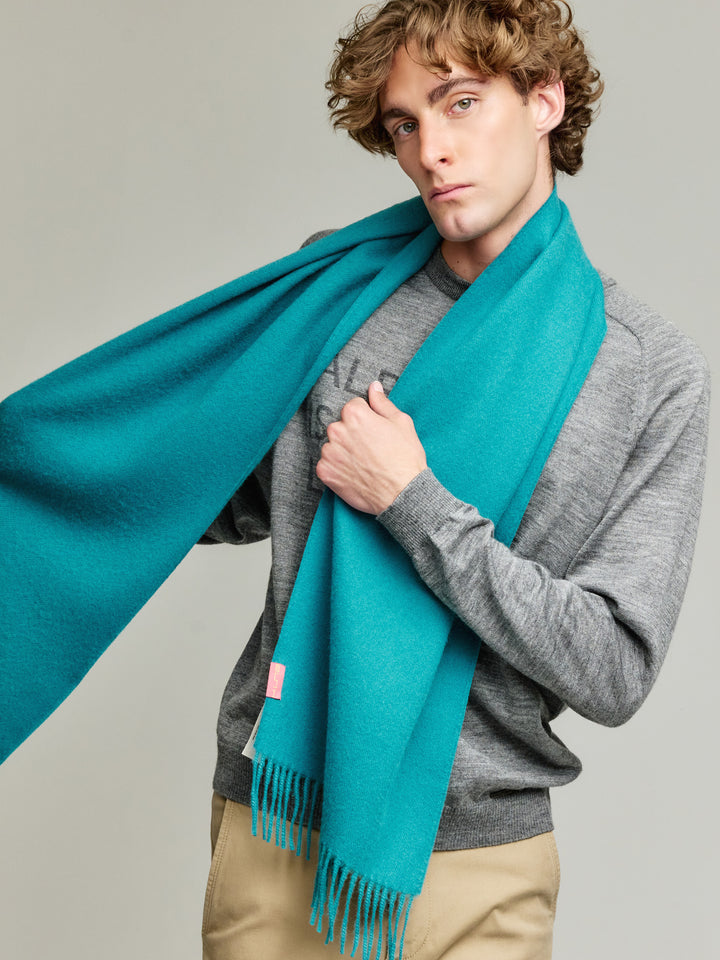 Adrian De Baby Turquoise Alpaca Scarf