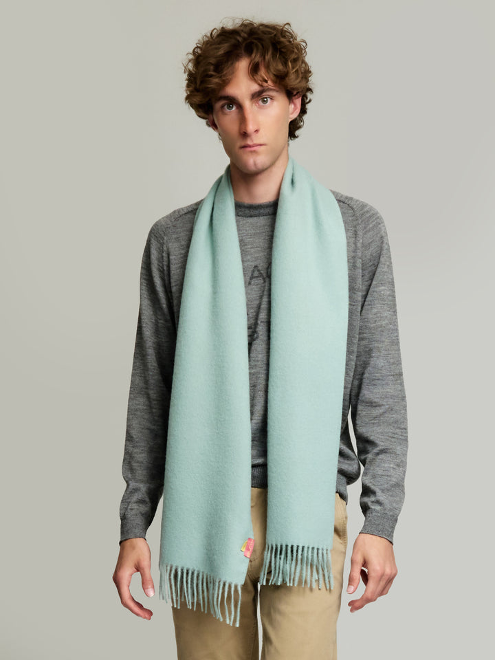 Adrian De Baby Alpaca Scarf Aqua Green Color