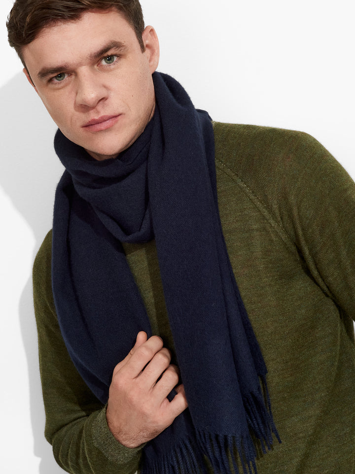 Adrian Baby Alpaca Scarf in Blue