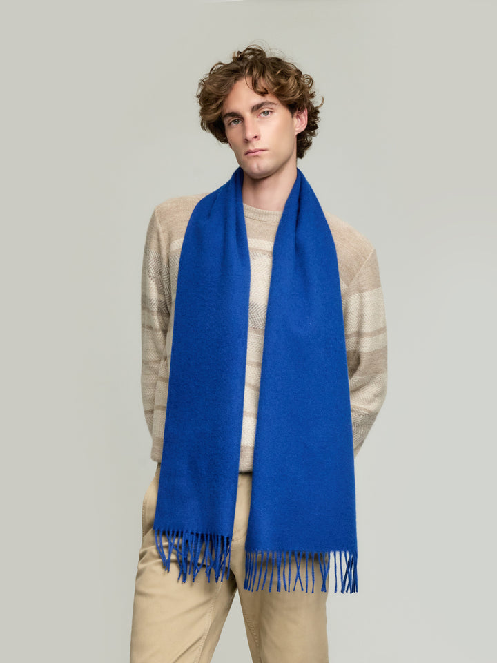 Adrian Baby Alpaca Scarf in Blue