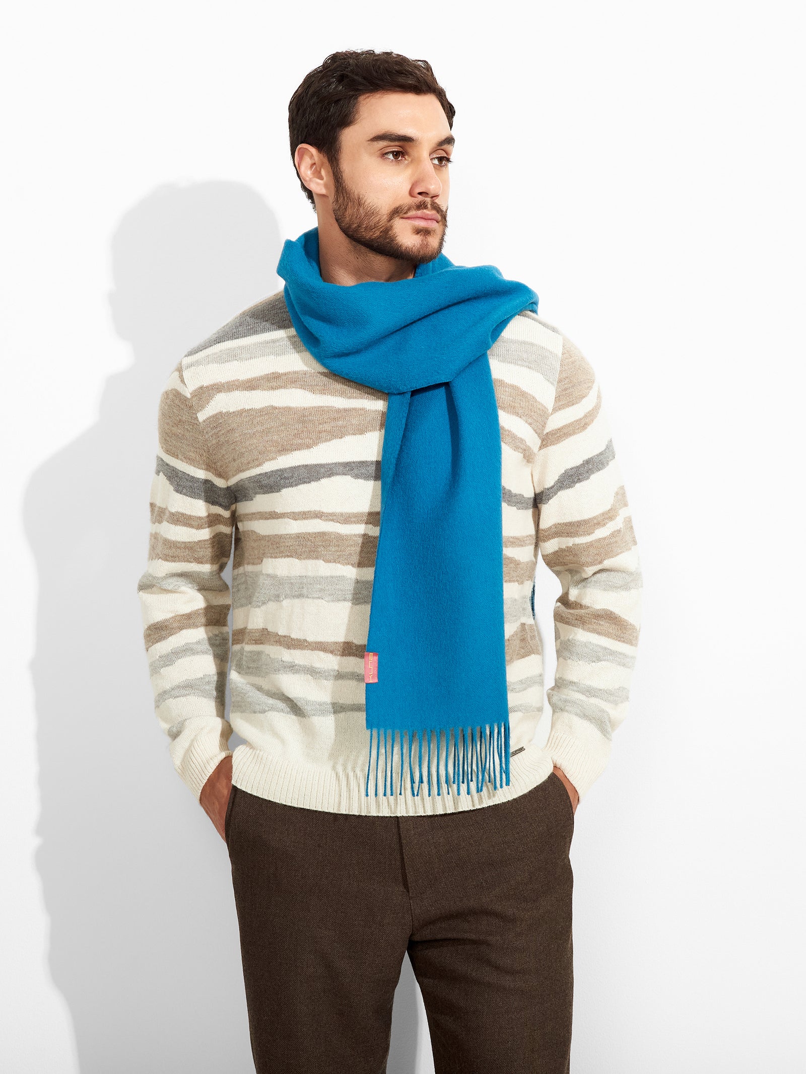 Chalina Adrian De Baby Alpaca Color Turquesa