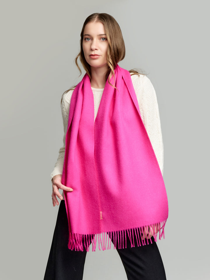 Adrian De Baby Alpaca Fuchsia Scarf