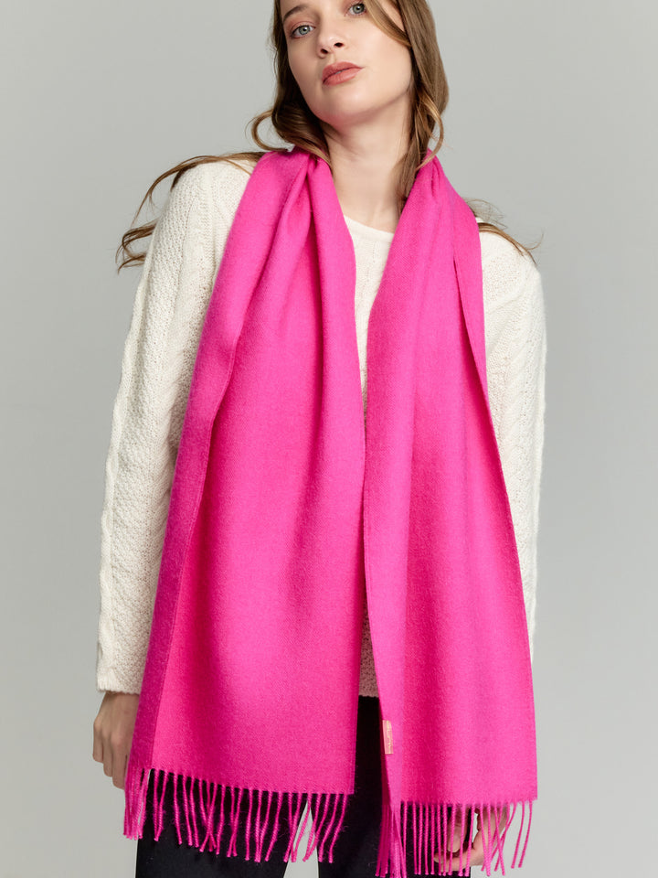 Adrian De Baby Alpaca Fuchsia Scarf