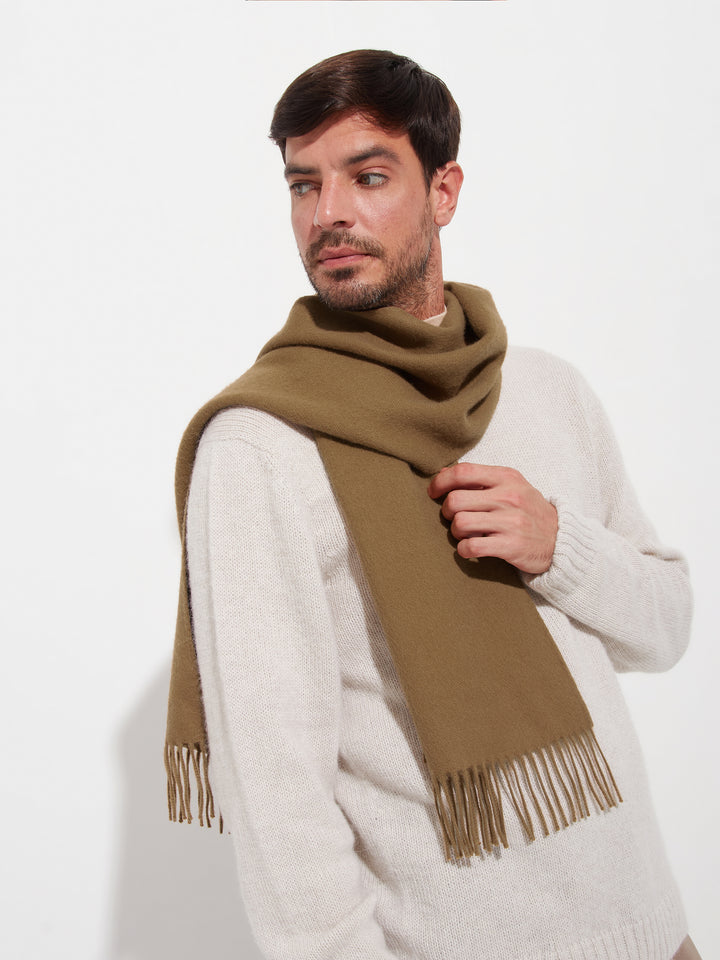 Adrian Baby Alpaca Scarf in Beige