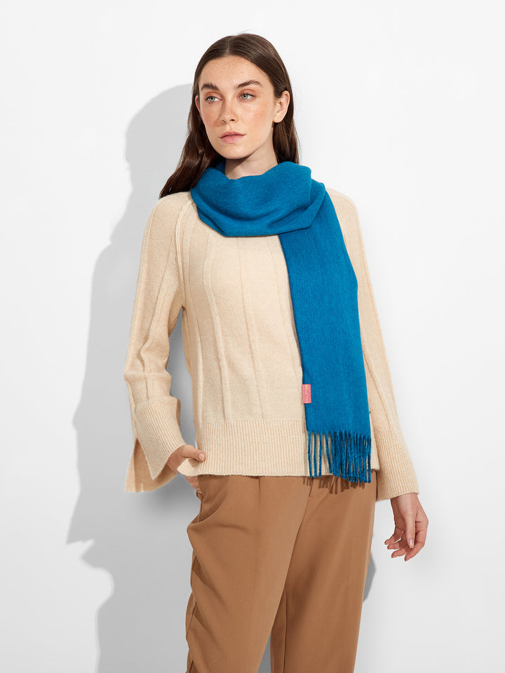 Tundra Baby Alpaca Blue Scarf