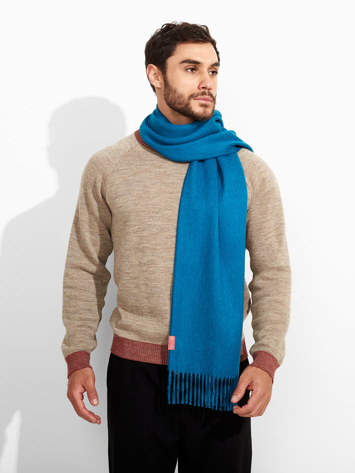 Tundra Baby Alpaca Blue Scarf