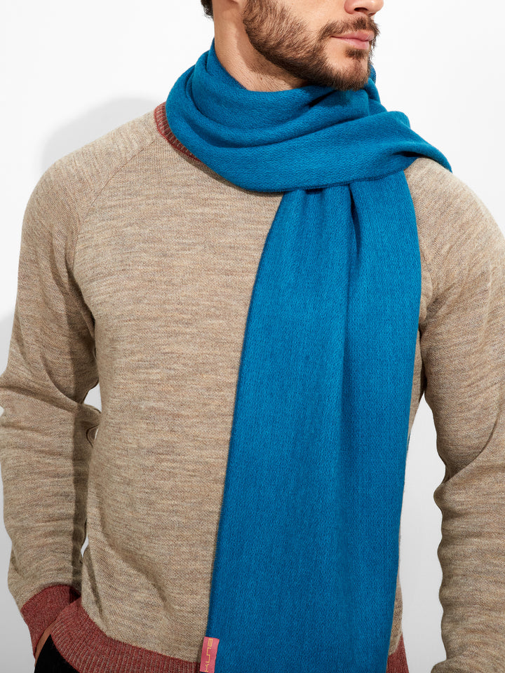 Tundra Baby Alpaca Blue Scarf