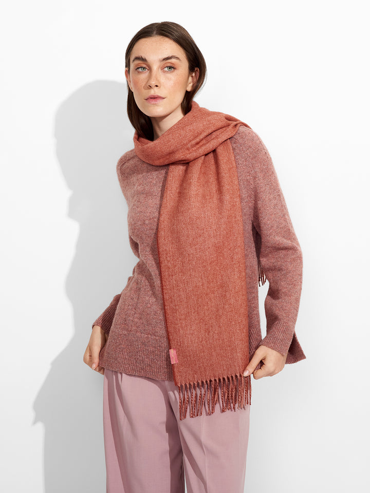 Red Baby Alpaca Tundra Shawl