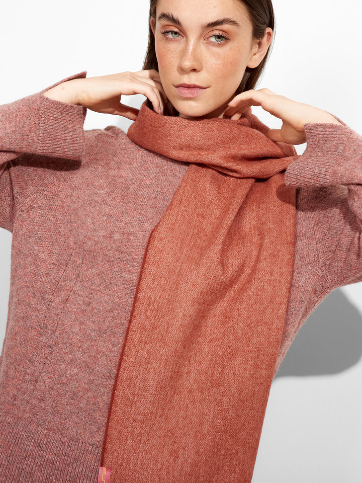 Red Baby Alpaca Tundra Shawl