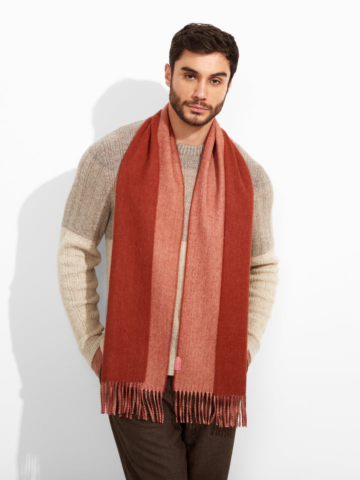 Red Baby Alpaca Tundra Shawl