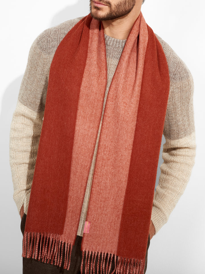 Red Baby Alpaca Tundra Shawl