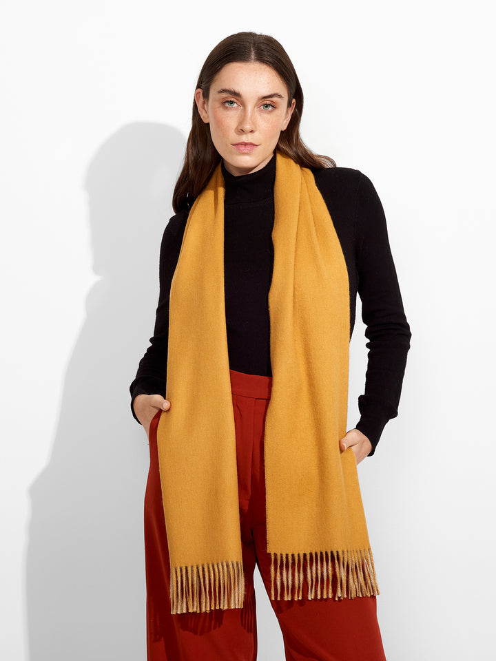 Tundra Baby Alpaca Scarf in Yellow