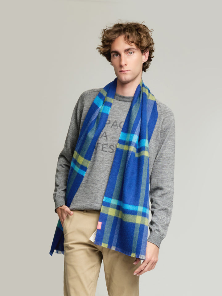 Vallejos Baby Alpaca Scarf in Blue
