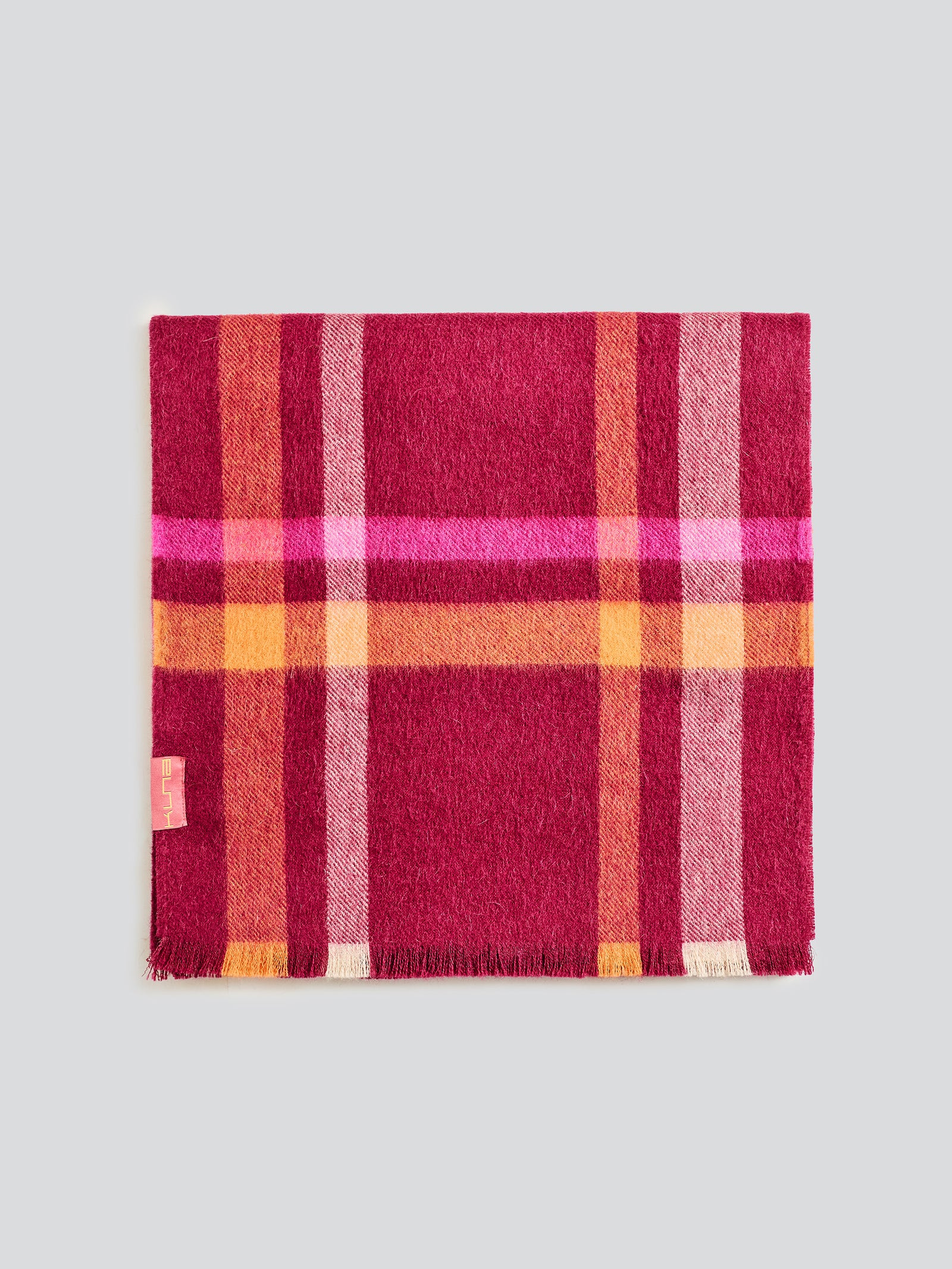 Vallejos Baby Alpaca Scarf in Cherry Color