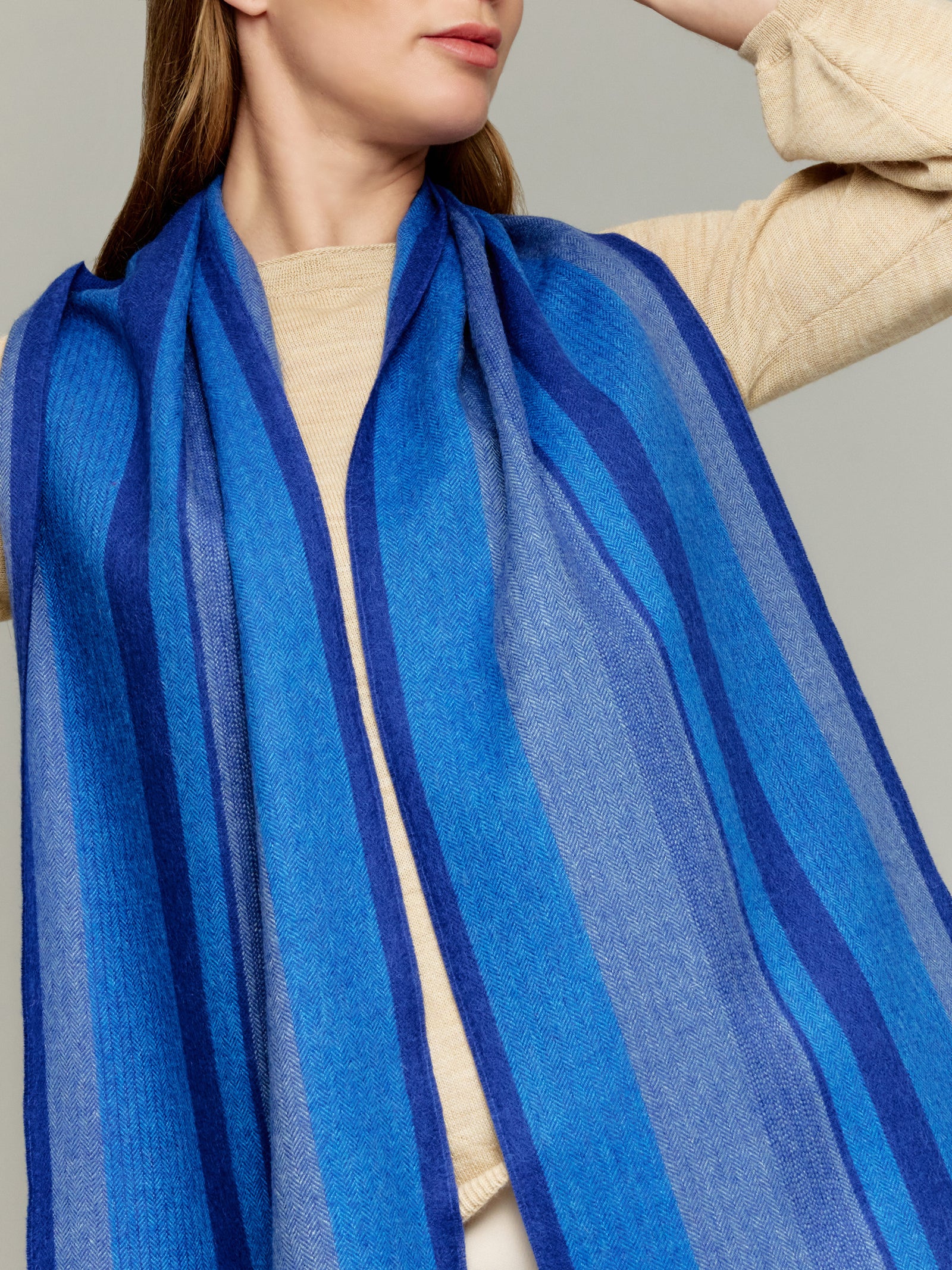 Valter Baby Alpaca Scarf in Blue